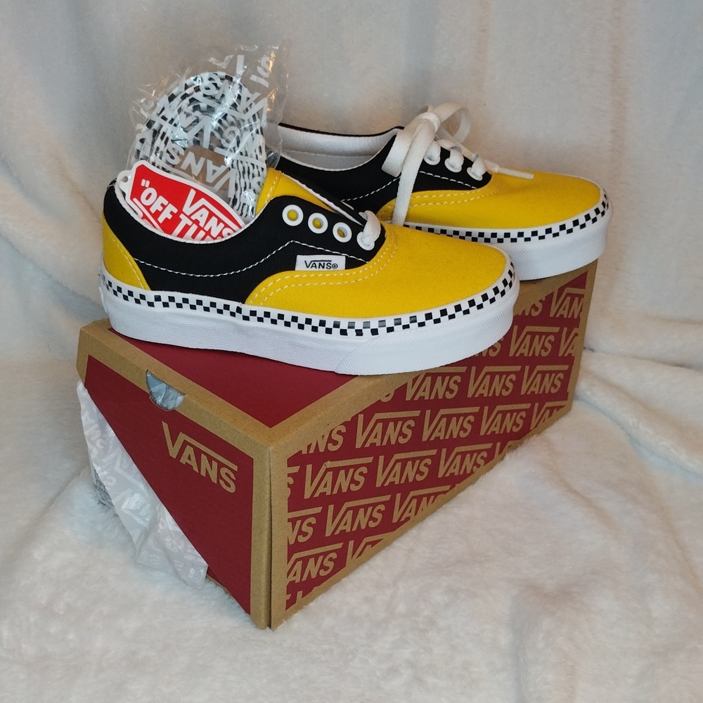 New Yellow Checkerboard Vans